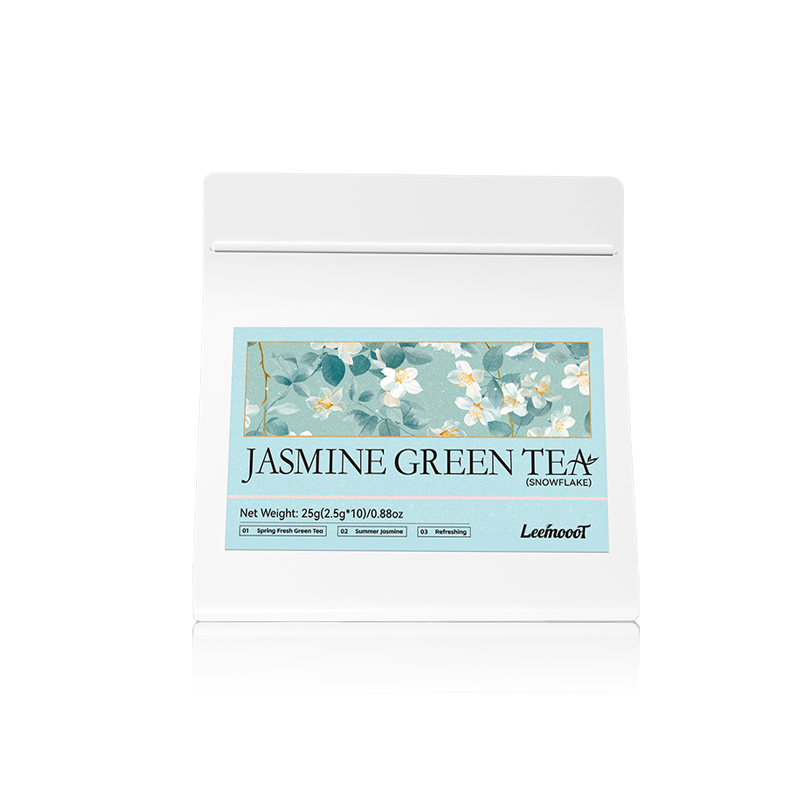 Jasmine Snowflake Tea - A Delicate Blend of Jasmine and Green Tea for Refreshing Moments Tea Bags, 10 Count 2.5g/bag