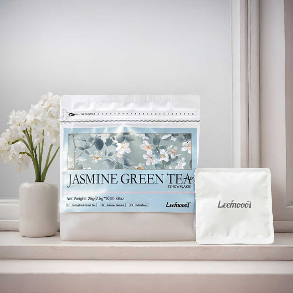 Jasmine Snowflake Tea - A Delicate Blend of Jasmine and Green Tea for Refreshing Moments Tea Bags, 10 Count 2.5g/bag