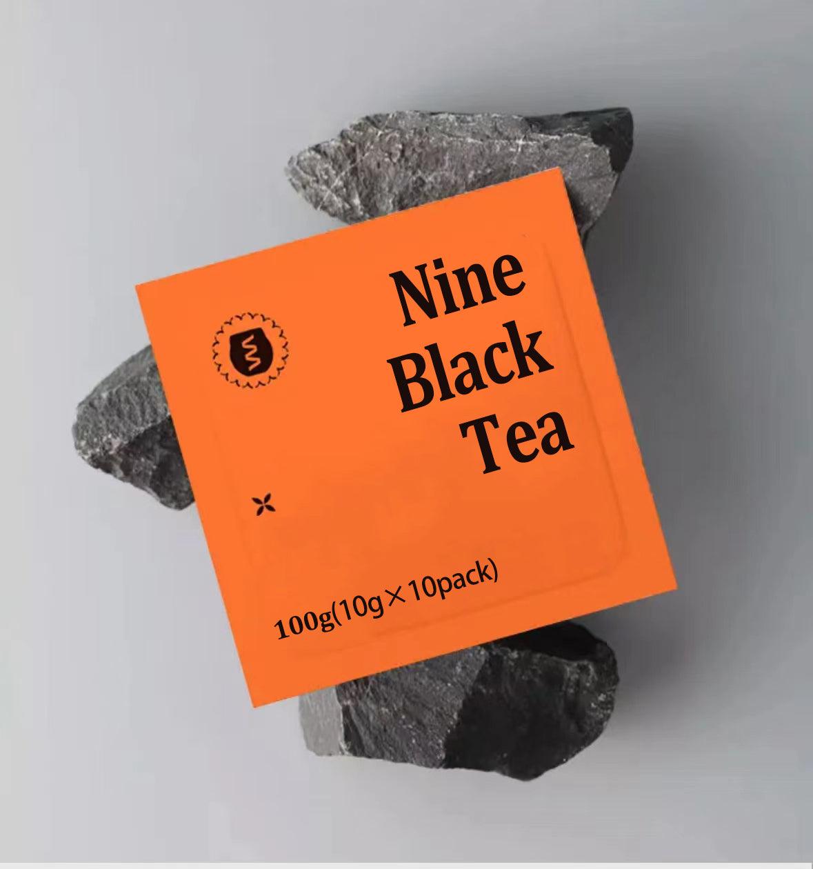 Nine Black Tea 100g(10pack*10g)With Mulberry ,Black Sesame ,Black Goji Berry Black Beans