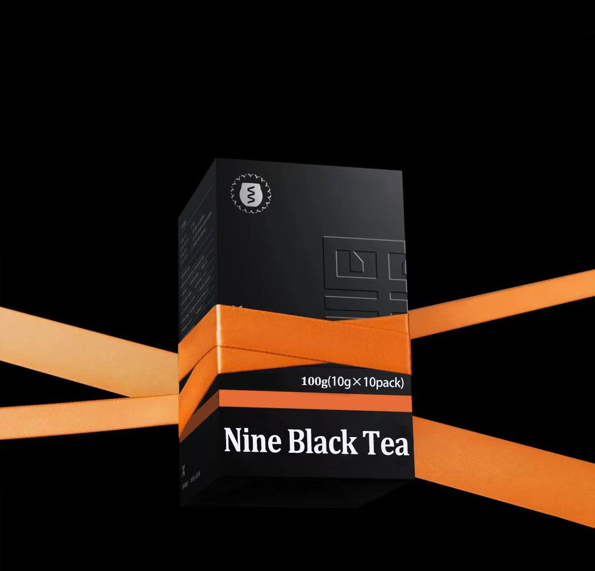 Nine Black Tea 100g(10pack*10g)With Mulberry ,Black Sesame ,Black Goji Berry Black Beans