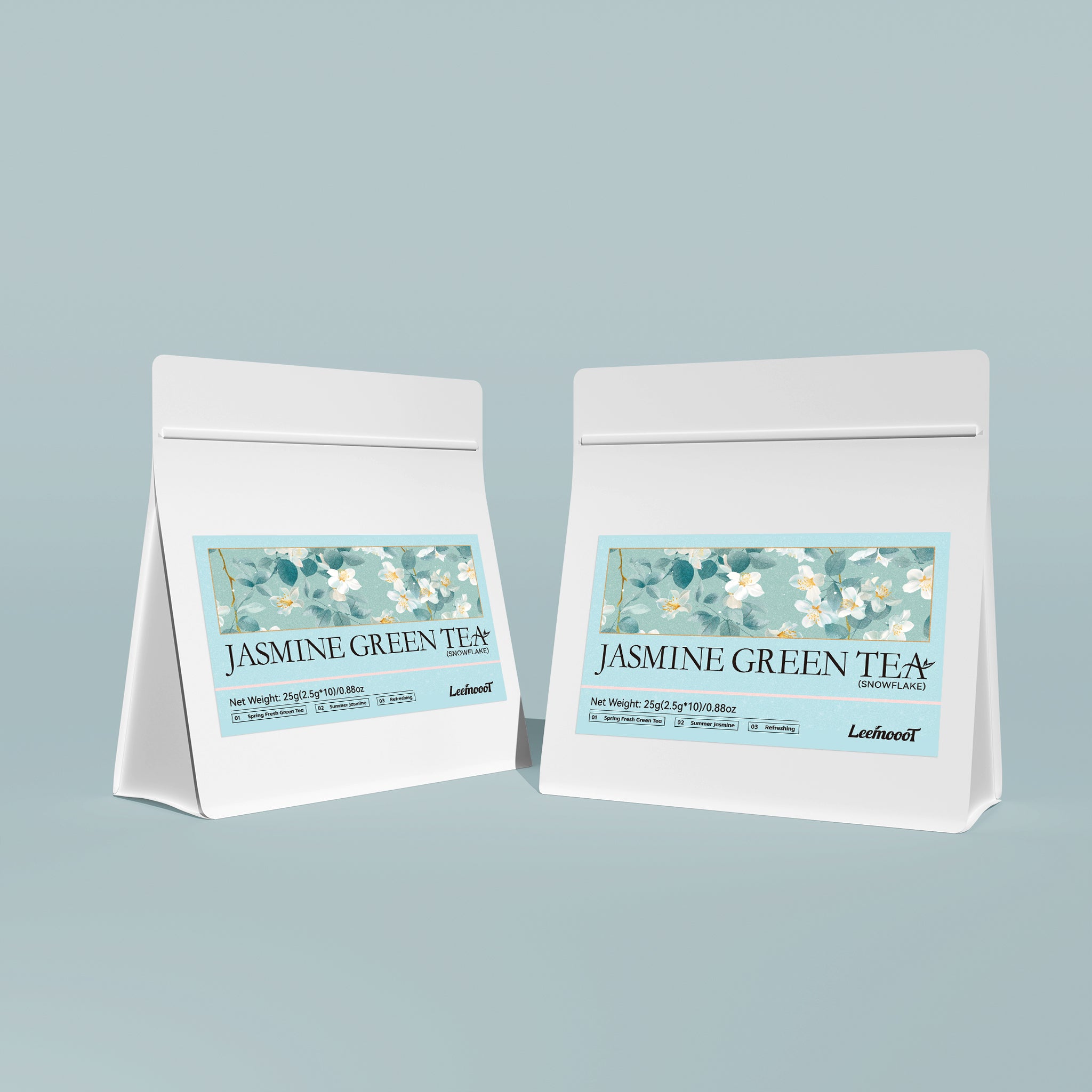 Jasmine Snowflake Tea - A Delicate Blend of Jasmine and Green Tea for Refreshing Moments Tea Bags, 10 Count 2.5g/bag