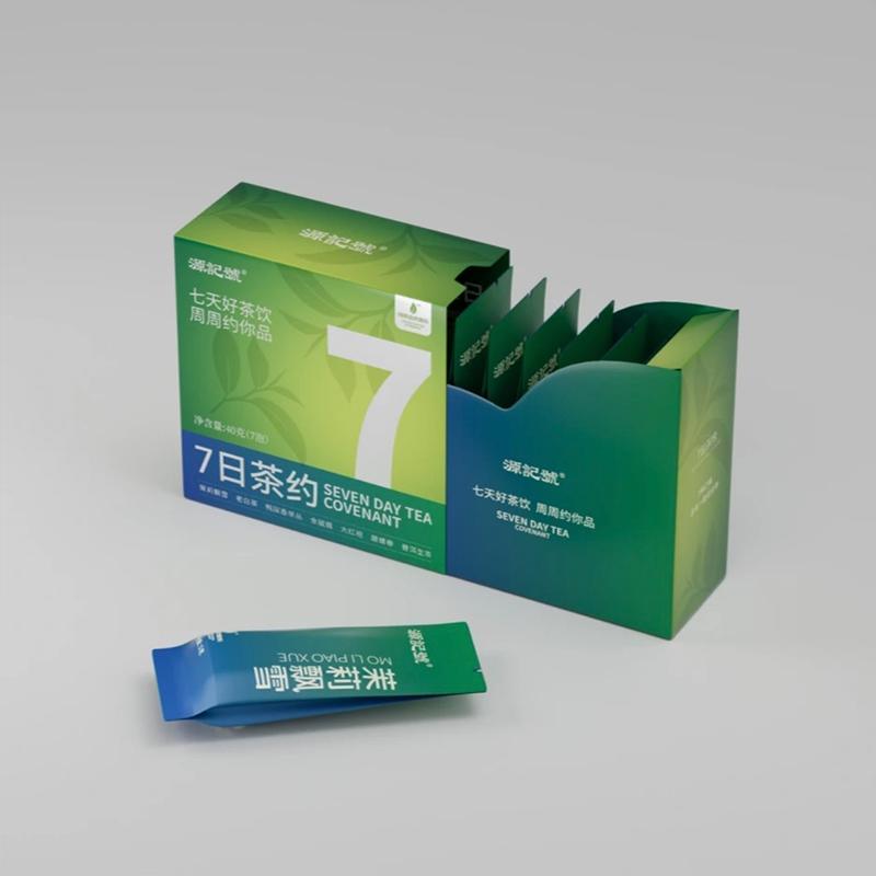 Seven Samples Package Tea SevenDay Tea Covenant(40g*7pack)Whitetea:5g Oolong tea:7g Biluochun: 5gDahongpao:8g vinjunmei:5g RawPu'er tea: 5g Jasmine Tea 5g